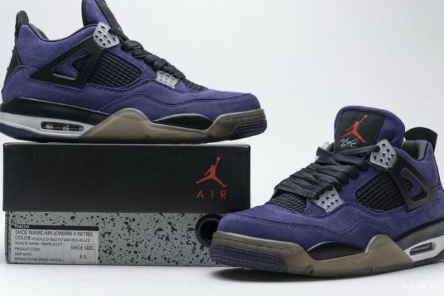 Air AJ4-766302 Scott x Purple Retro 4 Jordan Travis 0515
